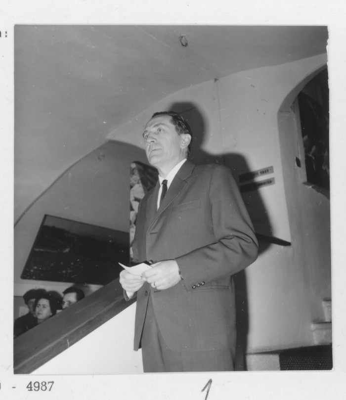 František Hoffman, vernisáž výstavy tisku, 1969