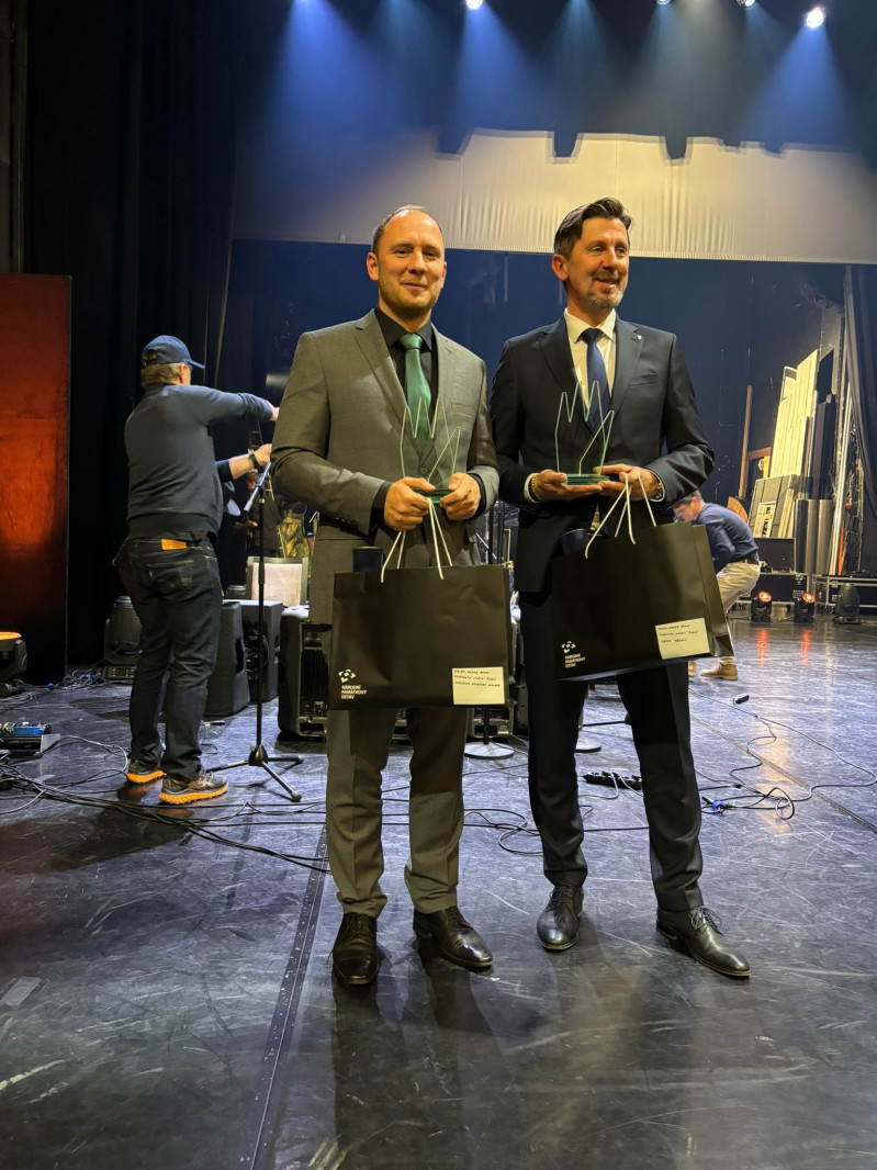 Archeolog Aleš Hoch (vlevo) a starost města Třebíč Pavel Pacal (vpravo)