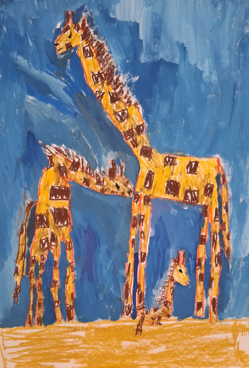 2. místo do 6 let - Natálie Hrnčířová (6 let), ZUŠ G. Mahlera Humpolec: Žirafy