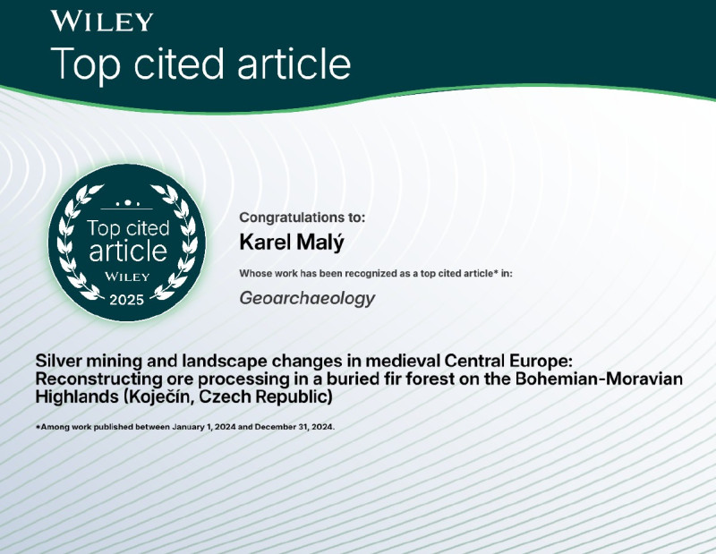 Vědecký článek, na němž se podílel ředitel MVJ, se stal nejcitovanějším článkem časopisu Geoarchaeology za rok 2025